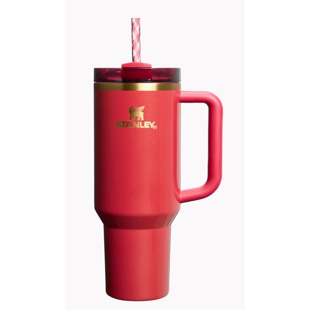 The Stanley Candy Cane Scarlett Tinsel Quencher H2.O FlowState Tumbler I 40 OZ